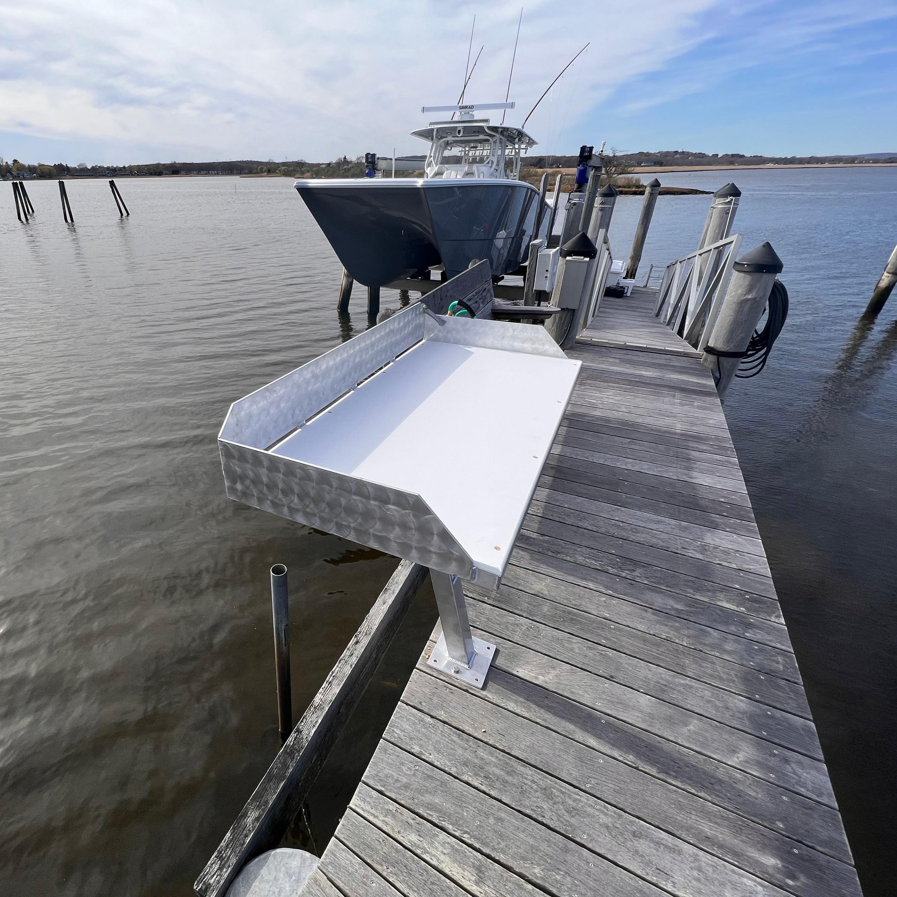 Dock Mounted Fillet Tables 4', 6', Custom With Awning, Accessories
